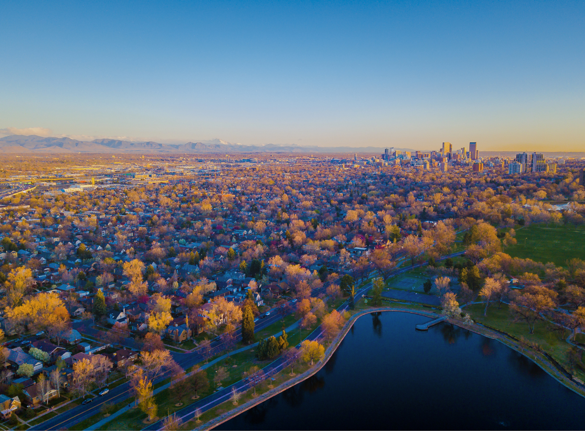 Aerial view of Denver